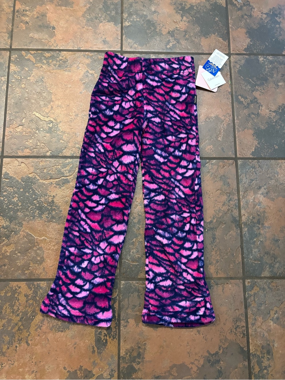 Calvin Klein Girls Pink & Purple Fleece pajama pants